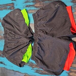 A set of running shorts with compression